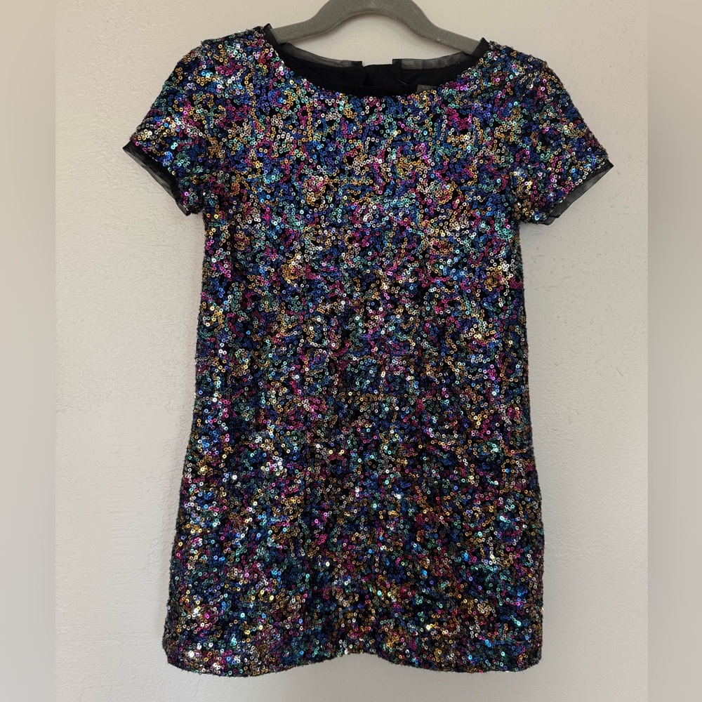 Gap Holiday Collection- Girls Multi Color Sequence Dress-Size X-Small.